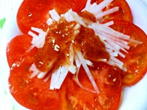 梅ポン酢でたべましょう☆トマトサラダ